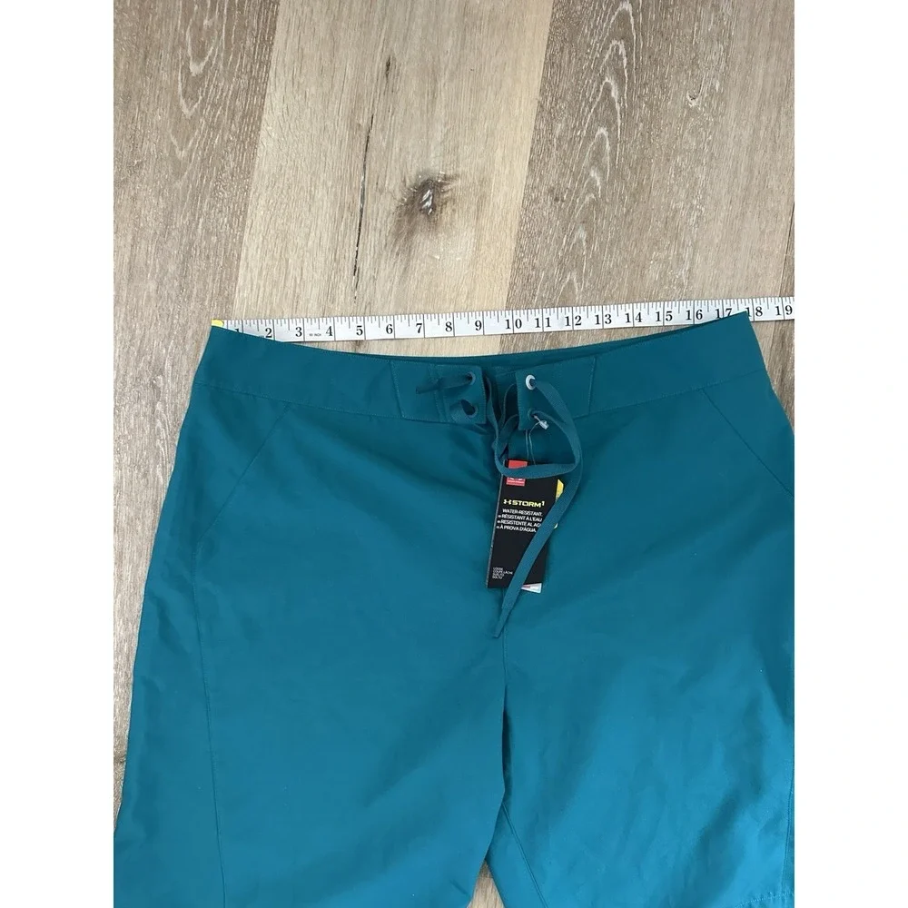 Under Armour UA Storm Board Shorts Mens 36 Teal Surf Swim Beach Water Resistant